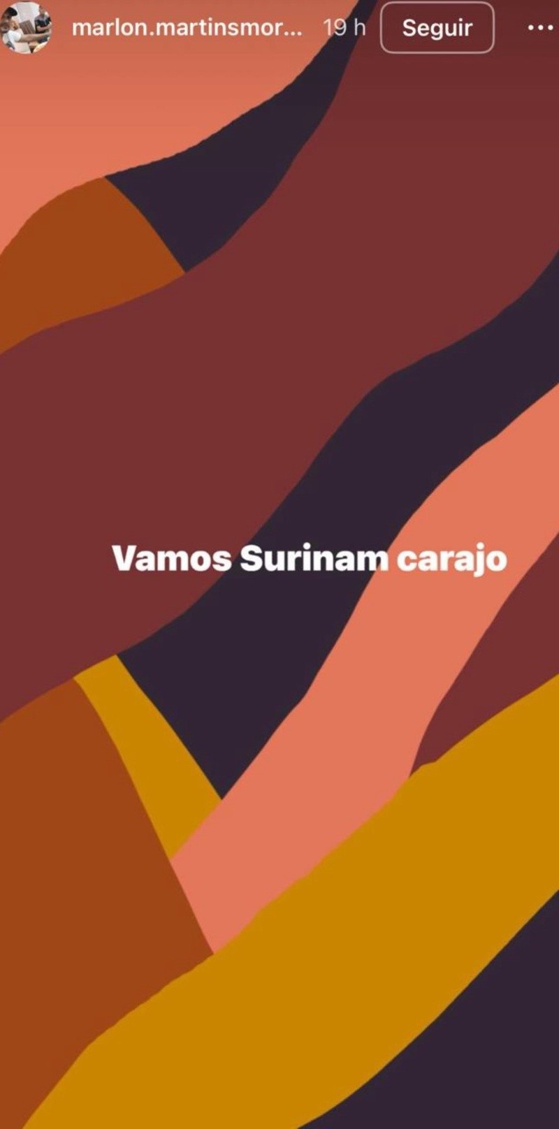 &nbsp;El posteo de Marlon Moreno Martins.