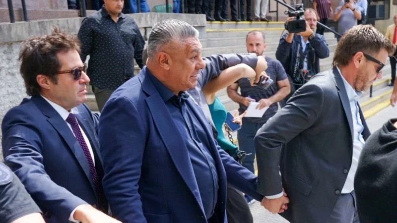 Claudio Tapia tras su salida de Tribunales este jueves al mediodía