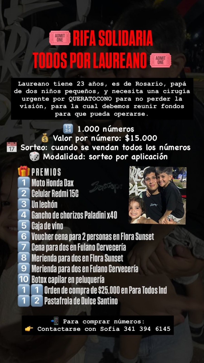 Los premios de la rifa.&nbsp;