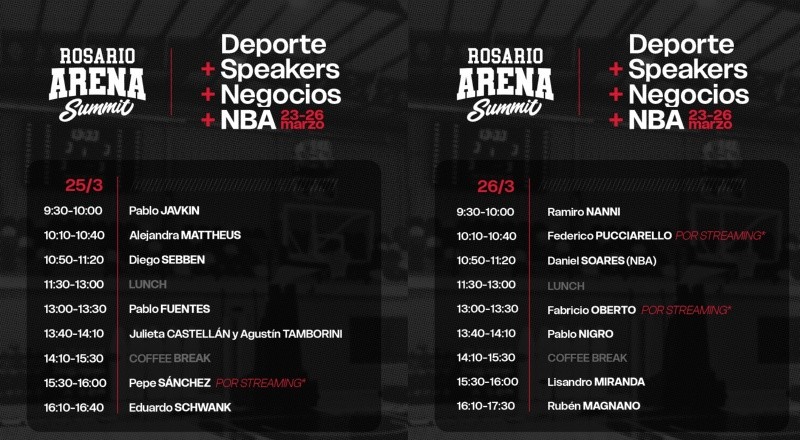 &nbsp;La agenda del 25  y 26 de marzo.