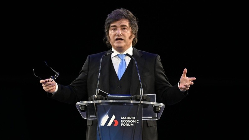 El presidente Javier Milei cerró este sábado el Madrid Economic Forum 2026.