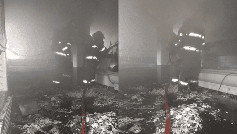 &nbsp;Así quedó el local después del incendio. 