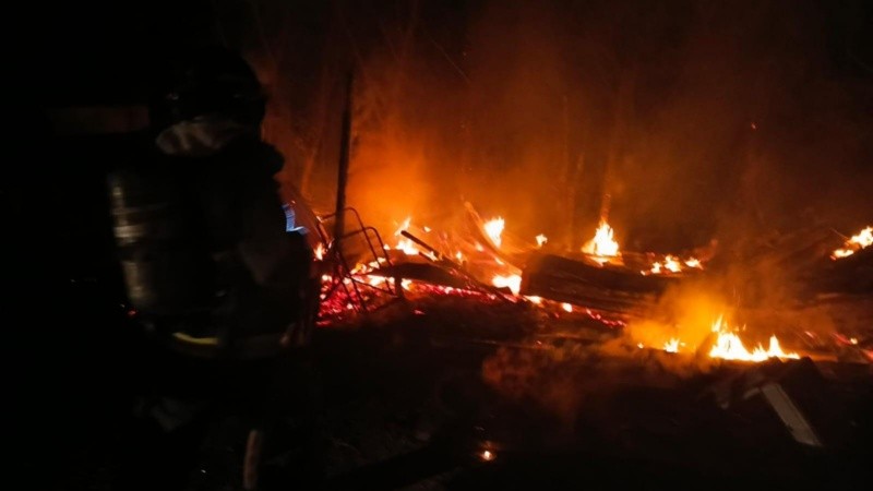 Así quedó la vivienda incendiada.