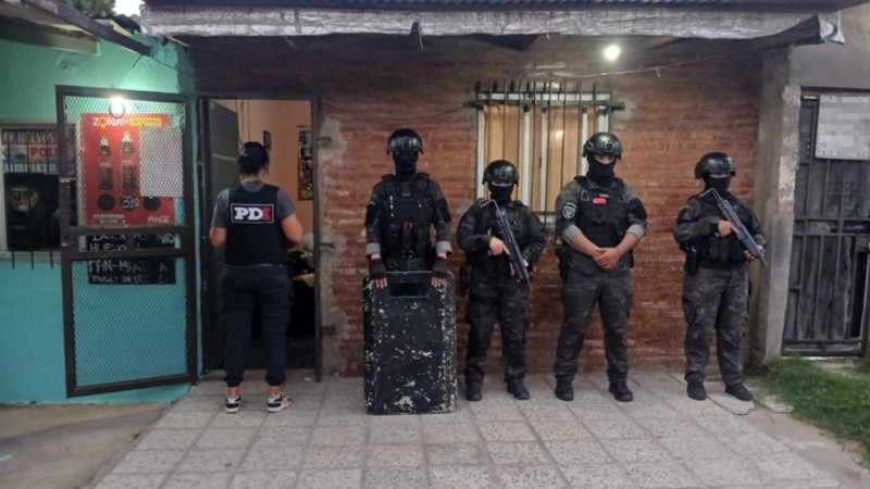 Uno de los domicilios allanados en Espinosa al 5600.&nbsp;