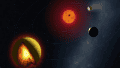 Este exoplaneta orbita una pequeña estrella roja a unos 35 años luz de la Tierra.