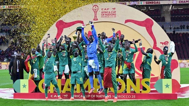 El festejo senegalés el pasado 18 de enero, en Rabat. (EFE)