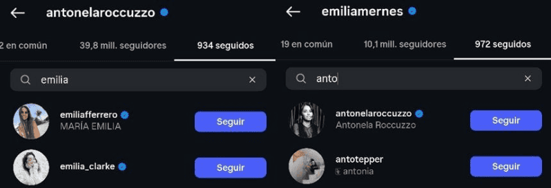 Antonela Roccuzzo dejó de seguir a Emilia Mernes.&nbsp;