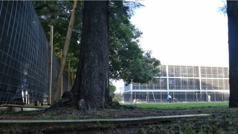 Las obras al lado del Isef (Alan Monzón)&nbsp;&nbsp;