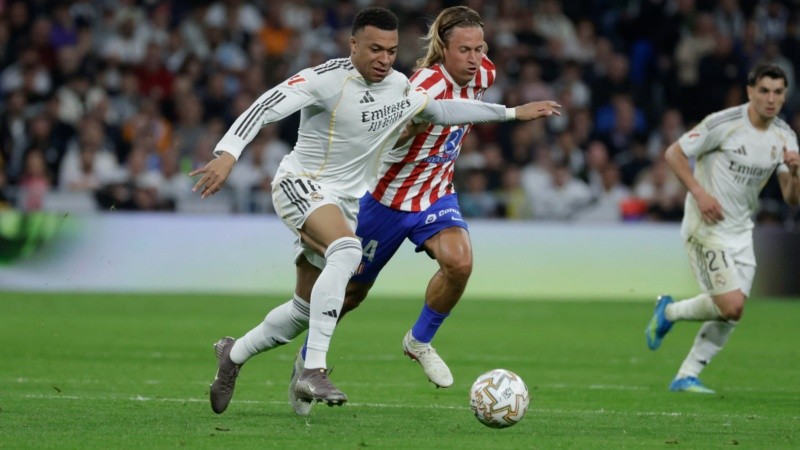Mbappé en el último clásico entre Real Madrid y Atlético.