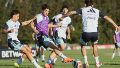 La selección argentina entrenó en el predio de Ezeiza.