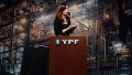 La expresidenta en uno de los actos de YPF.