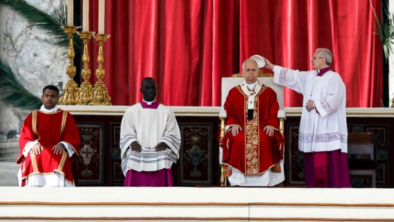 El Papa en la misa del Domingo de Ramos.