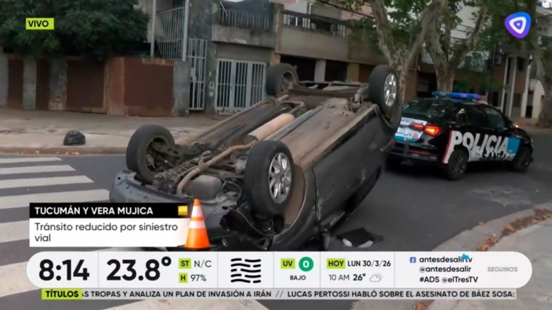 Así terminó el Fiat Mobi tras se embestido por una Traffic en Tucumán y Vera Mujica