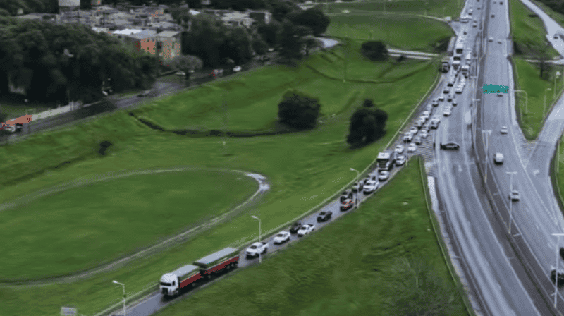 &nbsp;Caos vehicular en la zona. El desvío era por calle Gutiérrez.