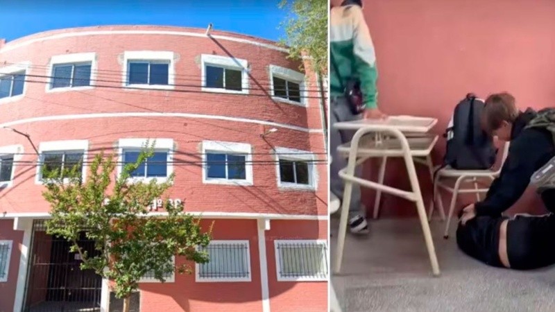 Brutal agresión de un estudiante a otro en un colegio de Mar del Plata.