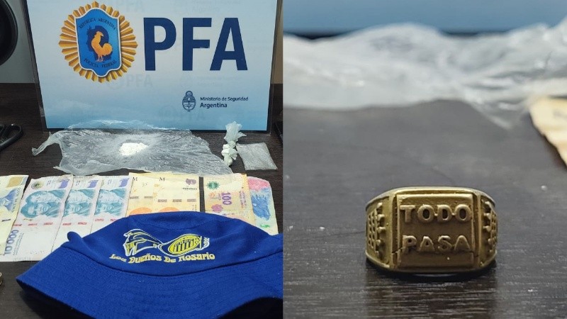 Los elementos secuestrados por la PFA.