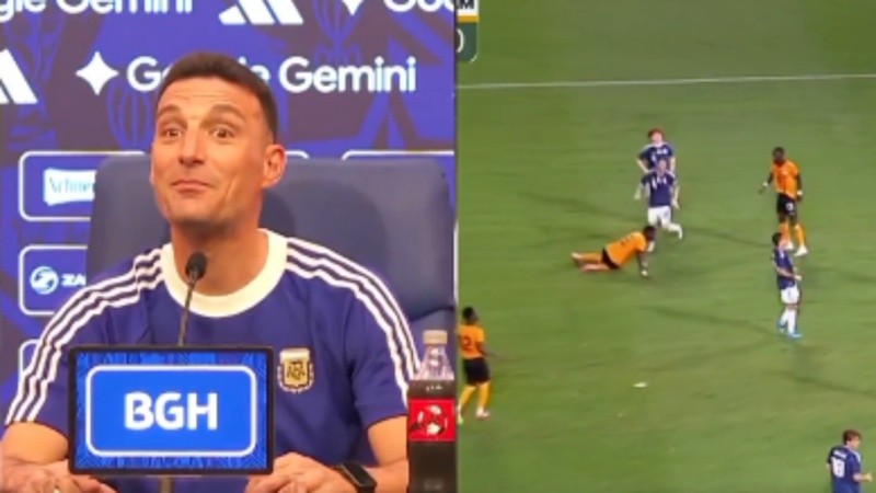 La cara de Scaloni lo dice todo.