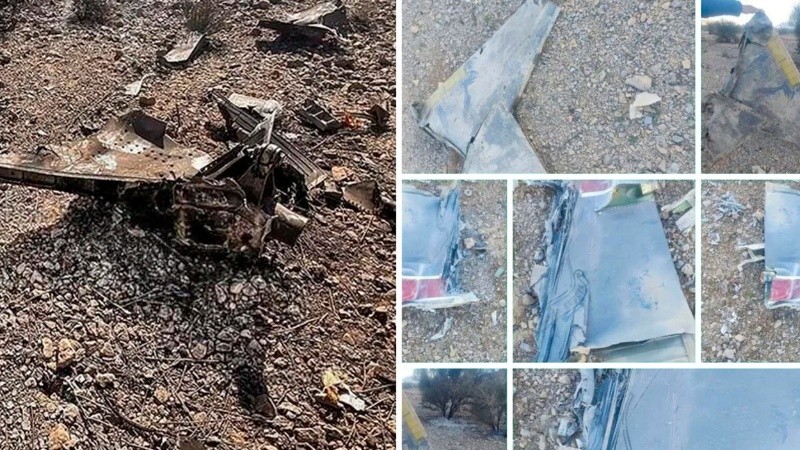 Partes del avión que difundieron en Irán