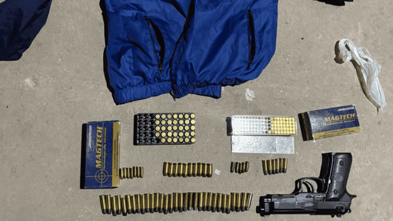 Las municiones incautadas.