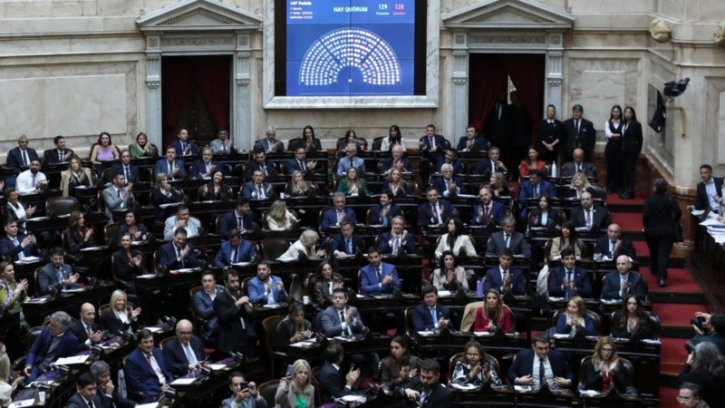 Sesión en la Cámara de Diputados.
