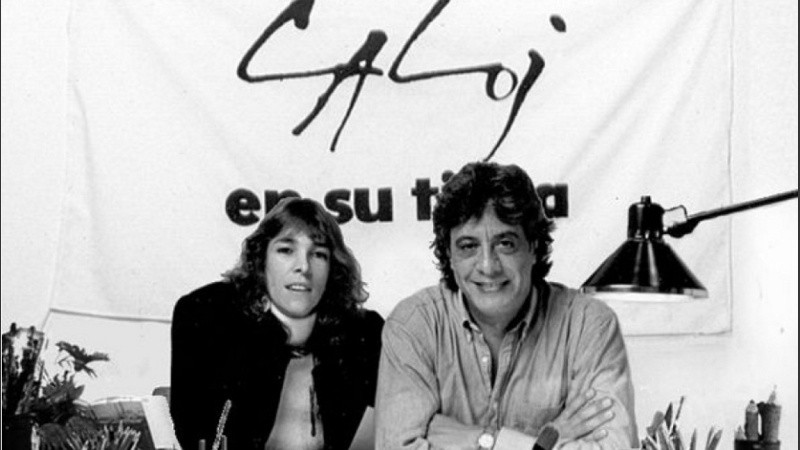 La directora, cocreadora y productora María Verónica Ramírez junto al ilustrador Carlos Loiseau, “Caloi”.