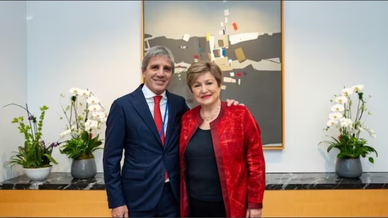Luis Caputo y Kristalina Georgieva.