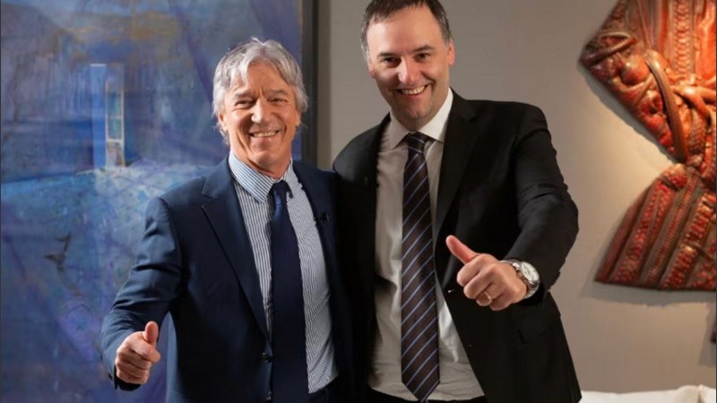 Marcelo Grandio y Manuel Adorni.