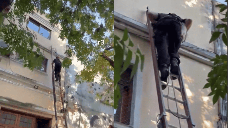 Un momento de mucha tensión se vivió este jueves en el barrio Abasto.