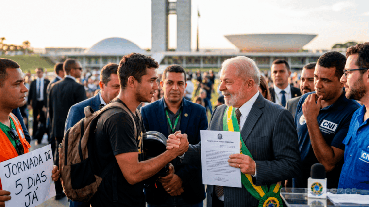 Lula da Silva presentó un proyecto de ley para eliminar el régimen laboral de seis días de trabajo
