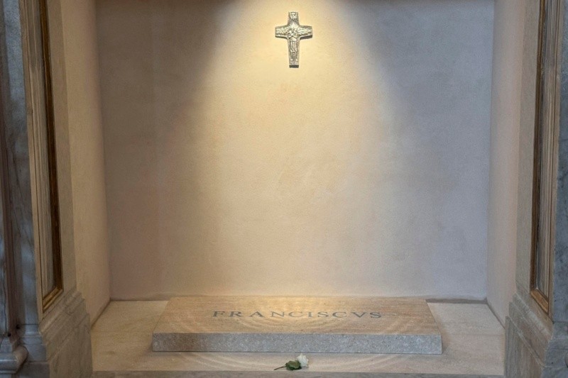 La Sepultura de Francisco en la basílica de Santa María la Mayor.