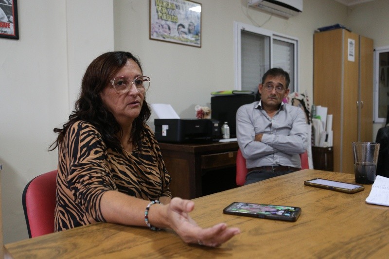 Patricia Vallejos y Marcelo Simbrón, de Amsafé San Cristóbal (Alan Monzón/Rosario3).