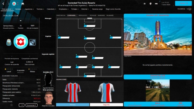 &nbsp;El perfil del Club Tiro Suizo en Football manager.
