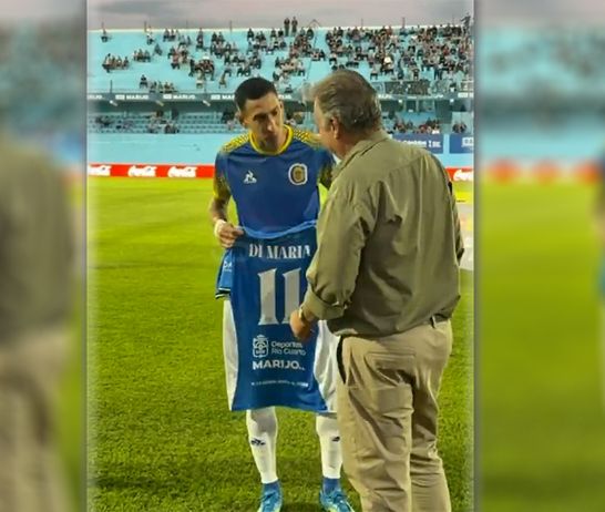 Fideo y el presidente de Estudiantes.