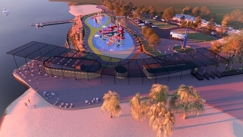 Así será el nuevo Parque Acuático en el balneario La Florida.