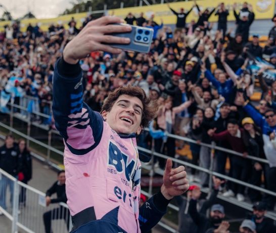 Colapinto fue parte de una exhibición organizada en el barrio de Palermo.