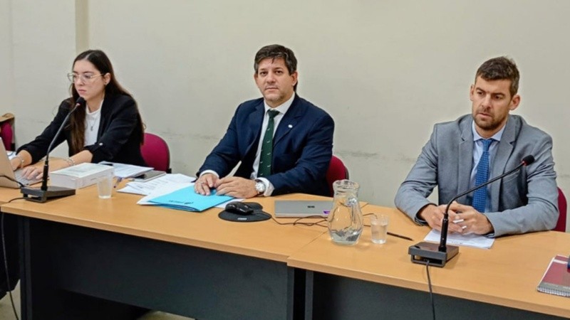 Los fiscales coadyuvantes Franco Benetti y Matías Mené. (Foto: C. González / MPF)