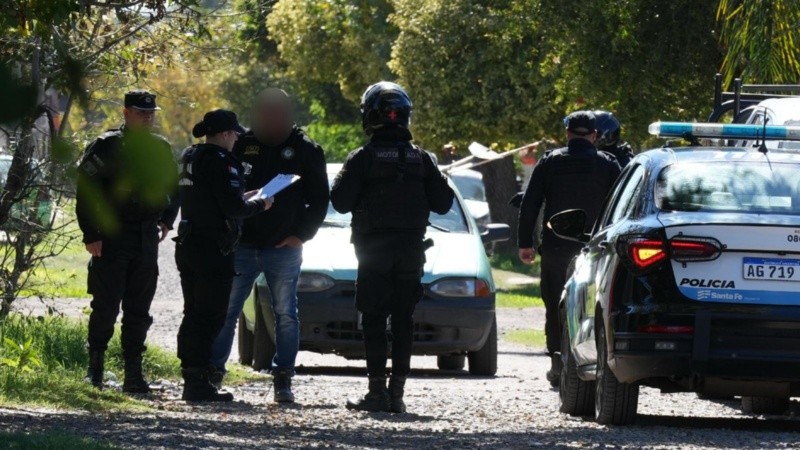 El operativo este lunes en la ciudad de Santa Fe.