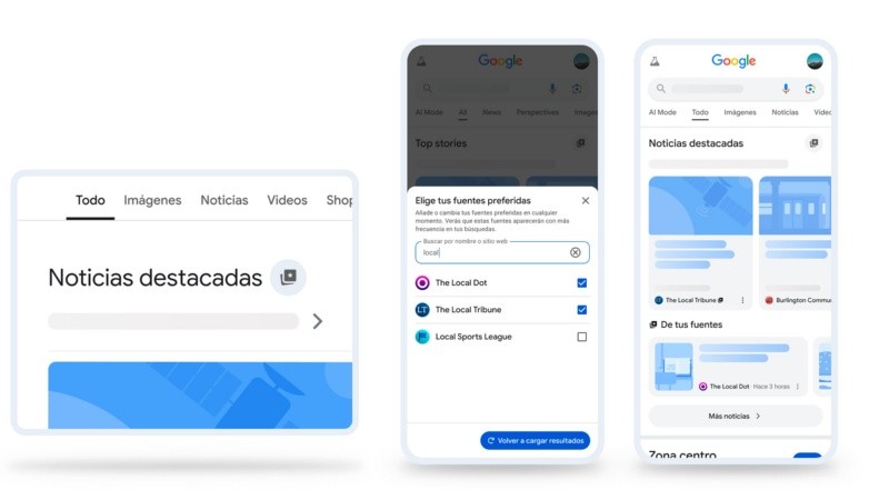 Esta nueva función permite personalizar la experiencia en Noticias Destacadas.