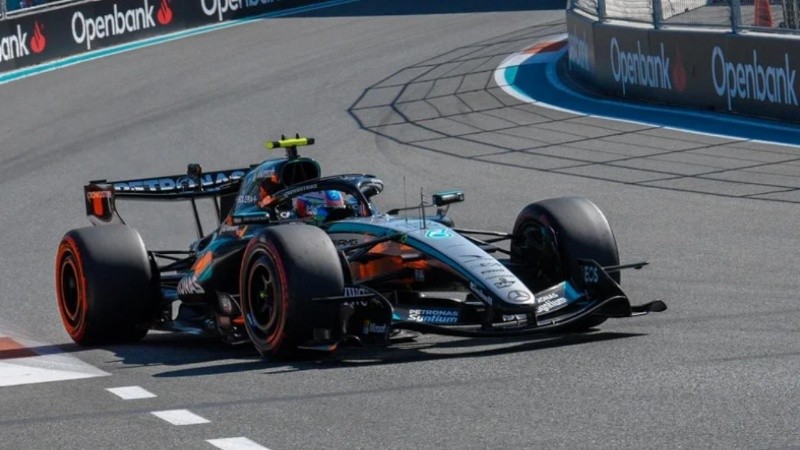 El italiano Kimi Antonelli, de Mercedes, logró la pole del GP de Miami (EFE).