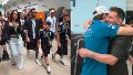 La llegada de Messi y el abrazo con Colapinto.