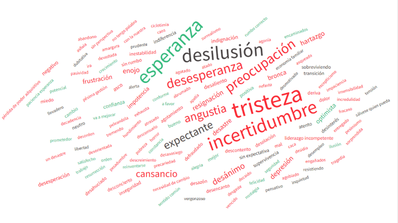 &nbsp;La nube de palabras que surge del sondeo.