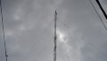 La antena de la que cayó el trabajador este martes (Alan Monzón/Rosario3)