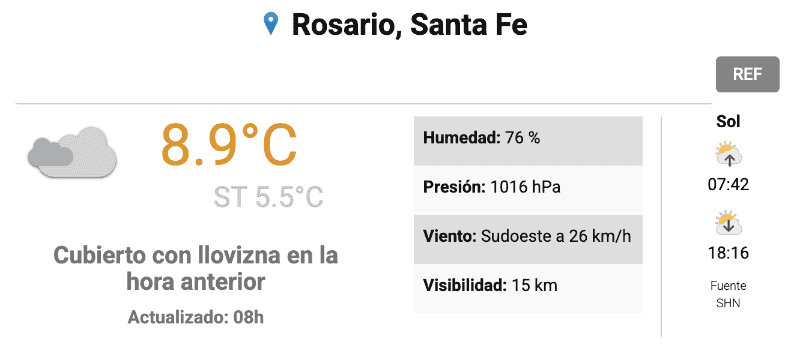 &nbsp;Así amaneció Rosario.