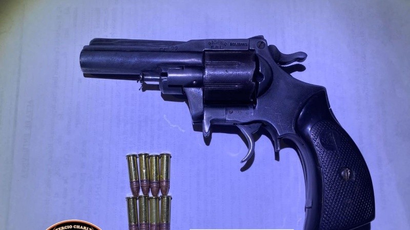 El arma secuestrada al sospechoso.&nbsp;