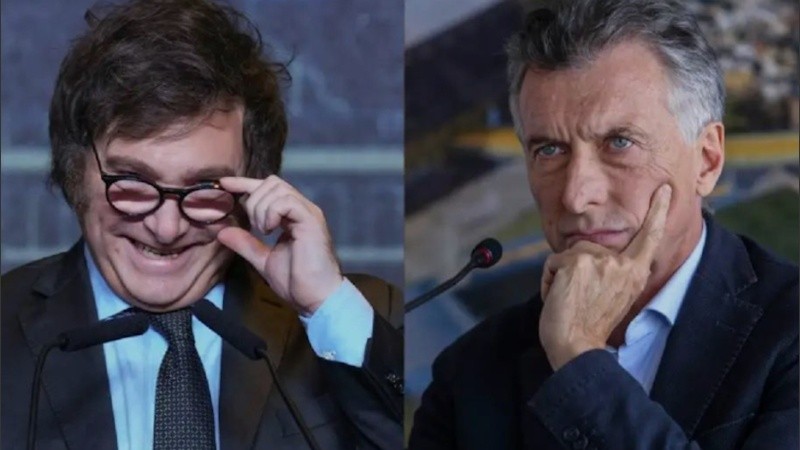 Javier Milei y Mauricio Macri.