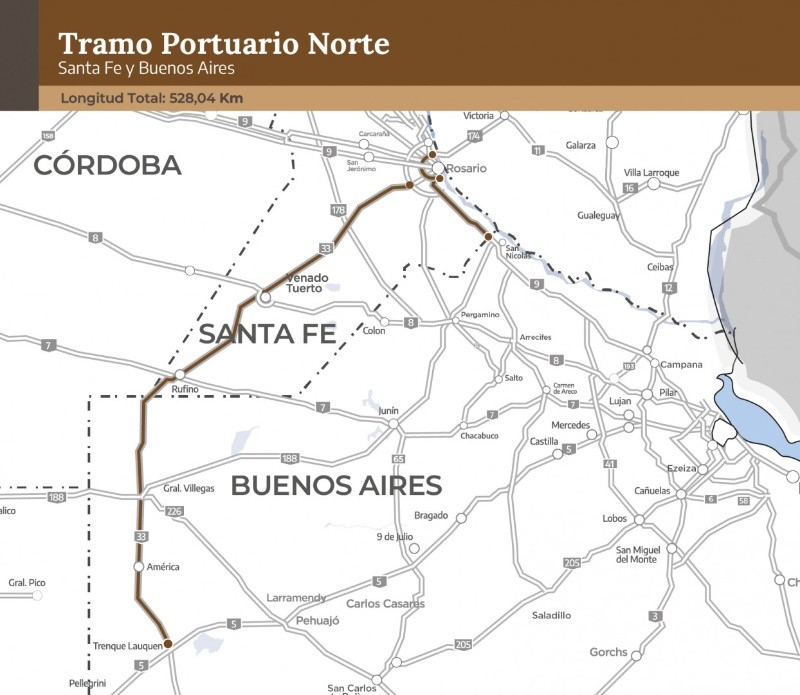 El tramo Portuario Norte, que incluye la Circunvalación de Rosario (Vialidad Nacional)&nbsp;