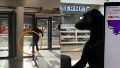 El momento en el que el vigilador ataca al perro y el animal luego del hecho.