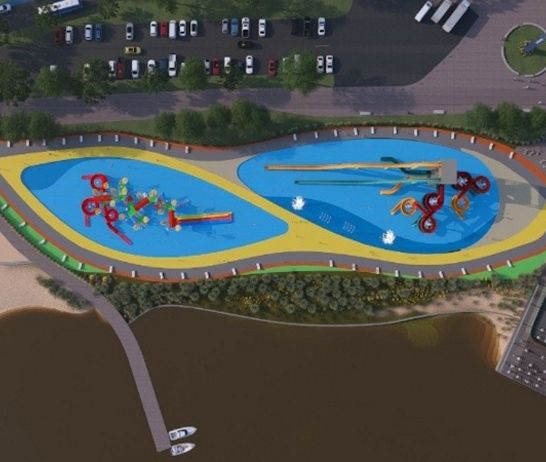 El proyecto de Parque Acuático en el balneario de la Rambla Catalunya, al sur de La Florida.