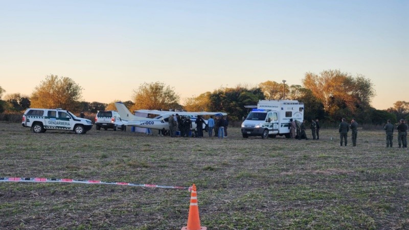 El operativo de Gendarmería en el lugar que aterrizó el narco avión 