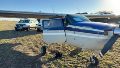 El avión narco secuestrado en la zona rural de Villa Eloísa, a unos 100 km de Rosario